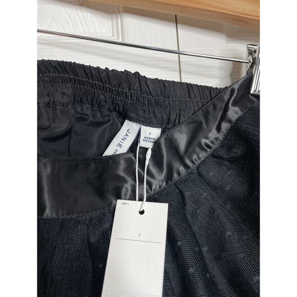 NEW Janie and Jack Black Tiered Tulle TuTu Skirt Size 7 - Picture 7 of 9